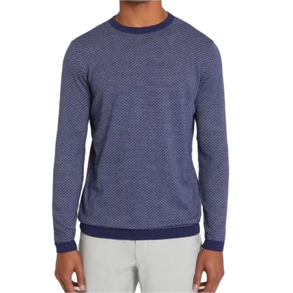 Jack Victor Silk Cotton Navy Douglas Jacquard
Crewneck Sweater
AG6